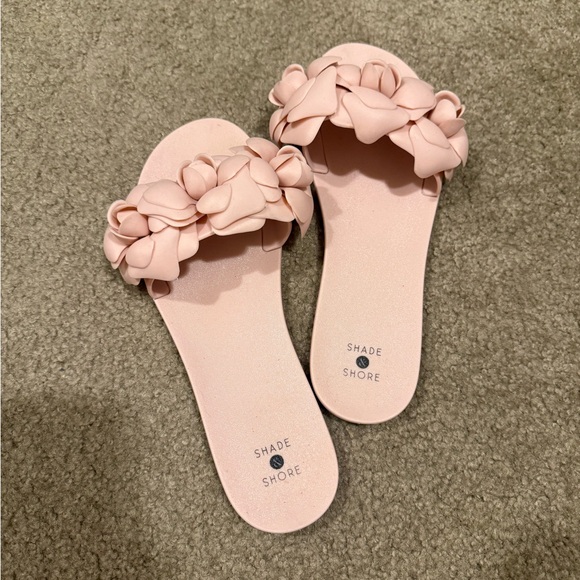 Pink Floral Flats - Picture 1 of 5